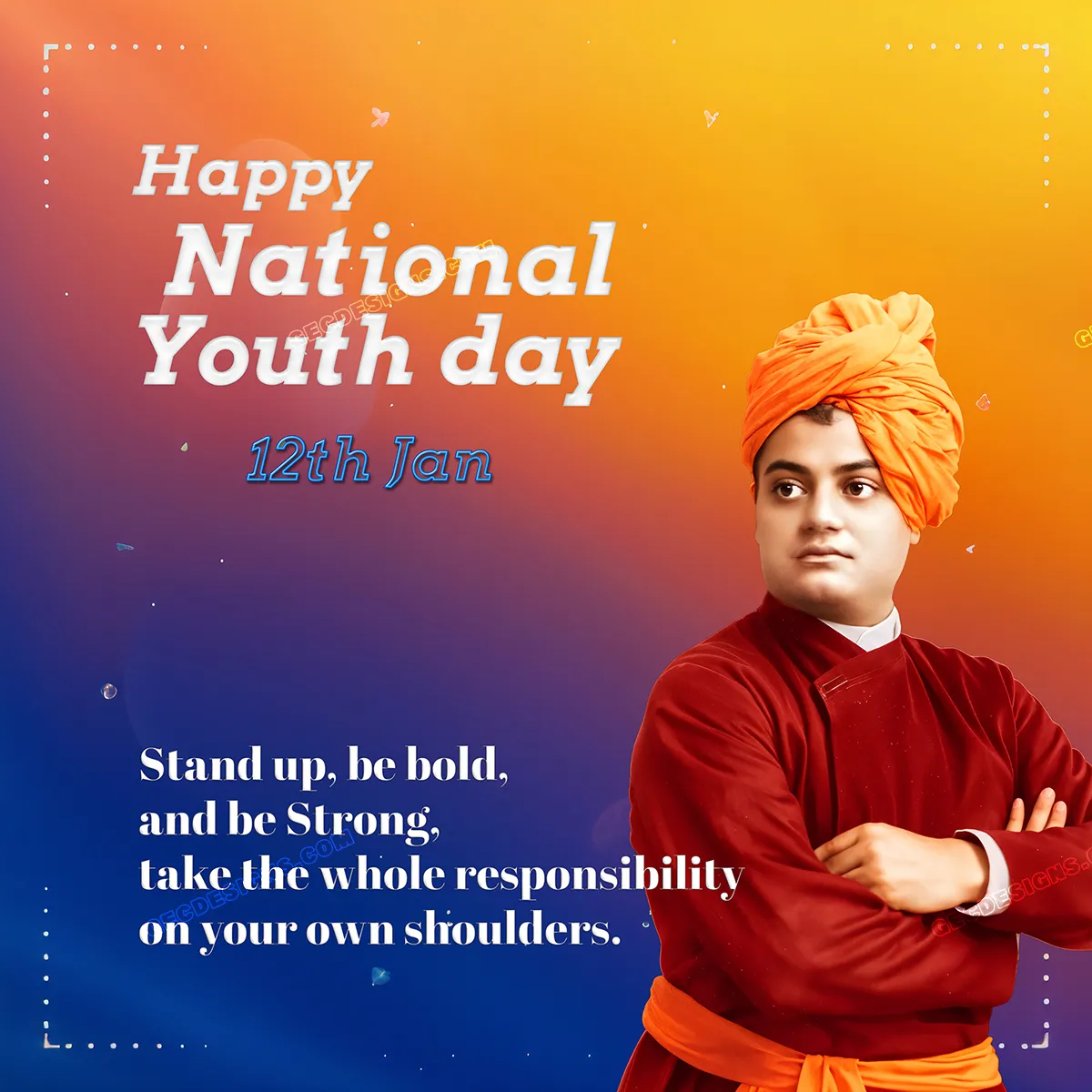 Today is National Youth Day✨ This day commemorates the birth anniversary of Swami Vivekananda.  #NationalYouthDay #SwamiVivekananda  #NationalYouthDy2026